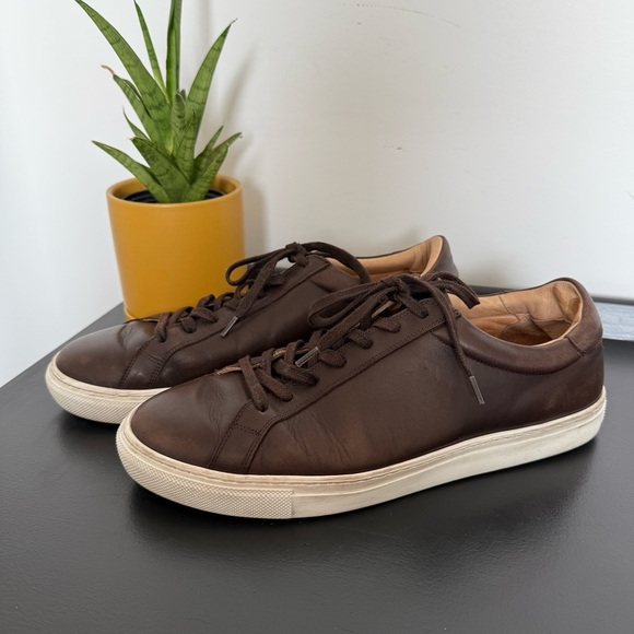 Suitsupply dark brown leather sneakers - size 43 (US 9.5 - 10) - Picture 9 of 12